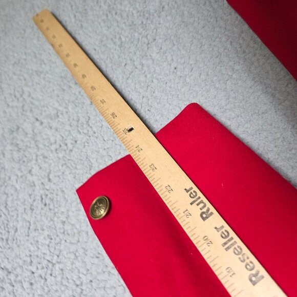 Vintage Talbots Blazer Womens Large 12 Worsted Wool Classic Jacket Red Preppy - Picture 10 of 15